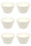 Set boluri, 6 piese, 125 ml, Plastic, Alb