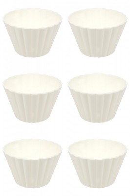 Set boluri, 6 piese, 125 ml, Plastic, Alb foto