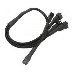 Nanoxia Cablu adaptor pentru ventilatoare 1x 3 pini la 4x 3 pini 60 cm Black foto