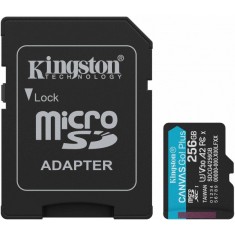 Card Memorie microSDXC Kingston Canvas Go Plus Android A2, 256Gb, Clasa 10 / UHS-1 U3, Cu Adaptor SDCG4/256GB