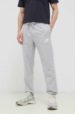 New Balance pantaloni de trening culoarea gri, cu imprimeu MP31539AG-9AG