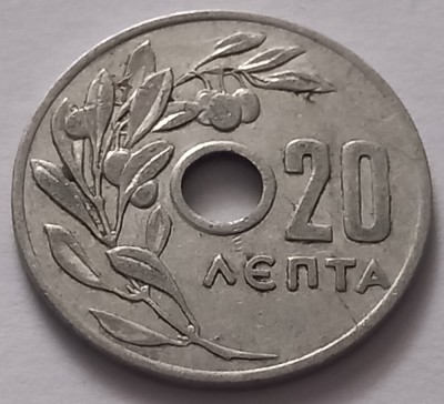 Grecia , 20 Lepta 1959 foto