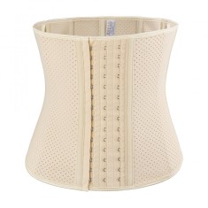 Corset BiXXBi W, Modelator, Postnatal, Premium, Perforat, 9 Spire Otel de Sustinere, 26 Cm Inaltime, Marime XL, Bej