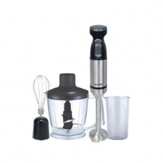 Blender de mana profesional, Hausberg HB-7700NG, 4 in 1, Cana 1000ml, Tel, Tocator, putere 1000 w, Negru foto