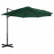 Umbrela suspendata cu stalp din aluminiu, verde, 300 cm GartenMobel Dekor