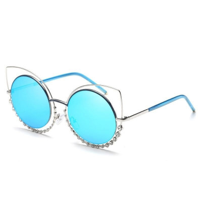 Ochelari De Soare Fashion Cu Stras - Rama Metalica, Protectie UV 100% - Model 3 foto