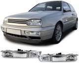 Set de proiectoare de ceata cu sticla clara si indicator, potrivit pentru VW Golf 3 91-98 Performance AutoTuning