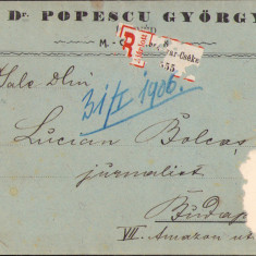 HST A1792 Scrisoare olografă avocat George Popescu 1906 Ceica Bihor L Bolcaș