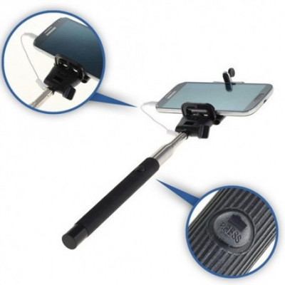 Selfie Stick / Monopod extensibil cu buton de declanșare pentru smartphone-uri foto