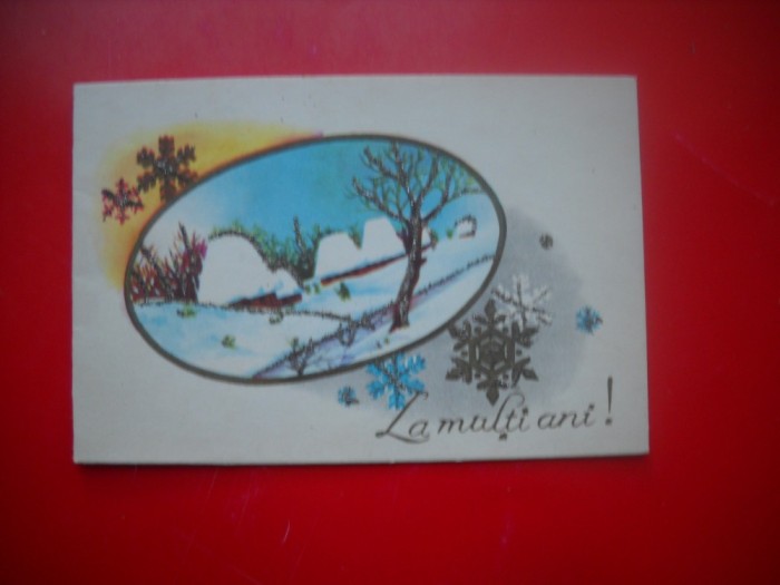 HOPCT 9076 LA MULTI ANI / -FELICITARE CRACIUN / ANUL NOU LILIPUT -2 FILE -CIRCULATA