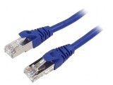 Cablul patch F/UTP 6 litat Cu PVC albastru 3m 26AWG, QOLTEC