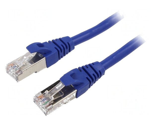 Cablul patch F/UTP 6 litat Cu PVC albastru 3m 26AWG
