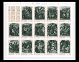 Cumpara ieftin ✅Ras Al Khaima 1972 &quot; Patimile lui Isus&quot;,bloc 14v. ,Mi. 687/700A cota 25&euro; ,MNH, Stampilat
