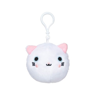 Breloc Pisica din Plus, Squishy, Alb, 10 cm, ATU-088977 foto