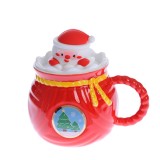 Cana rosie cu capac Mos Craciun 400 ml