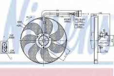 Ventilator, radiator VW FOX (5Z1, 5Z3) (2003 - 2016) NISSENS 85683 foto