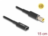 Adaptor de incarcare laptop USB type C la IBM 7.9 x 5.5 mm M-T 0.15m, Delock 60041