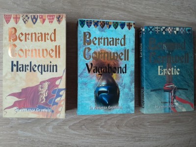 Bernard Cornwell - In cautarea Graalului, 3 volume - Harlequin / Vagabond / Eretic ed RAO foto