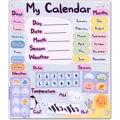 Calendarul meu magnetic, 31 x 35 cm, 40 cm Fiesta Crafts FCT-2634 foto