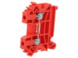 Conector de Șine Roșu 0,5-4mm2 2 Borne TS35