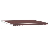 Cumpara ieftin Copertina retractabilă automat, maro, 500x300 cm