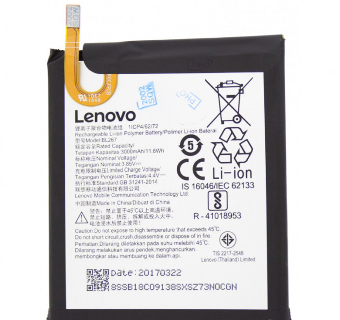 Acumulator Lenovo Vibe K6, BL267, OEM