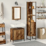 vidaXL Set de Mobilier pentru Baie 3 Piese Lemn Vechi Lemn Ingineresc
