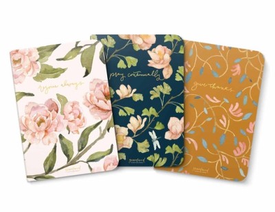 Gracelaced Lined Notebooks, Set of 3, Rejoice, Pray, Give foto