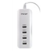Incarcator retea pentru telefoane si tablete , 4 porturi USB , putere maxima 20 W , elSales , alb