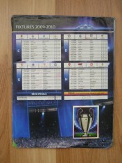 B10 - Album fotbal - Liga campionilor europeni - editia 2009 - 2010 - panini