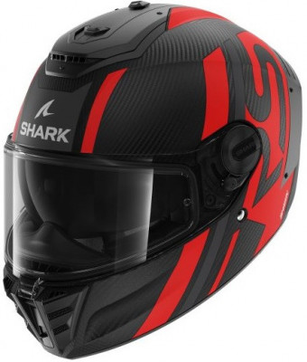 Casca Moto Shark Sparton RS Carbon Shawn Mat Negru / Rosu / Carbon Marimea L HE8156E-DAR-L foto