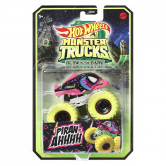 Masinuta Monster Trucks, Hot Wheels, Glow in the Dark, 1:64, Piran-Ahhh, HGX14