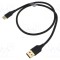 Cablu USB 2.0 VENTION 0,5m USB A la USB C aurit negru textil