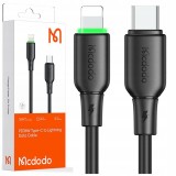Mcdodo &Icirc;ncărcător Usb-C Fulger Cablu De &Icirc;ncărcare Rapidă Pentru Iphone 1M Led Negru