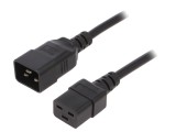 Cablu Alimentare IEC C19 Mamă la IEC C20 Tată 1,8m Negru