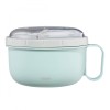 Cutie rotunda pranz Xavax To Go cu tacam, microunde, 1100ml, albastru/gri