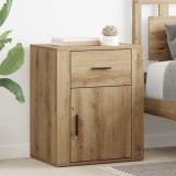 vidaXL Dulap de noapte stejar artizanal 50 x 36 x 60 cm Lemn compozit