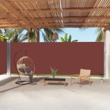 Cumpara ieftin Copertină laterală retractabilă, maro, 220x1000 cm