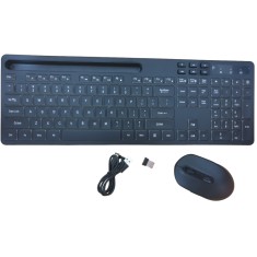 Set Tastatura-Mouse Wireless 2.4 GHz, SELERIS&reg;, RGB reglabil, Suport Telefon/Tableta, USB-C/1500mAh/