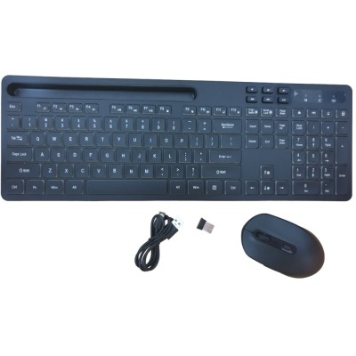 Set Tastatura-Mouse Wireless 2.4 GHz, SELERIS&amp;reg;, RGB reglabil, Suport Telefon/Tableta, USB-C/1500mAh/ foto