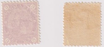 Romania 1890. LP 47 d. Carol I. Cifra in 4 colturi. 3 bani violet albastrui foto