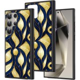 Hus&Auml; pentru samsung galaxy s25 ultra, dc cobalt marble, protec&Egrave;ie camer&Auml;, anti&Egrave;oc, design slim, auriu - albastru
