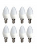 Set 8 Bec led forma lumanare E14 Lumina calda 4W LF 3042, Becuri LED, Calda (2000 - 3499 K)