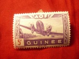 Timbru Guinea Franceza 1942 , Aviatie AOF ,val. 5fr sarniera, Nestampilat