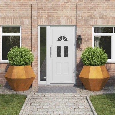 vidaXL Jardinieră 2 pcs Ruginit 100 x 100 x 80 cm 884037 foto