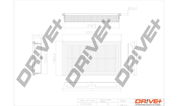 Dr!ve+ DP1110.10.0168 Filtru aer