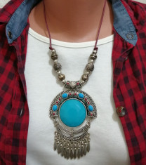 ZM850- Colier boho chic/tribal/ hippie/ handmade- colier pentru femei foto