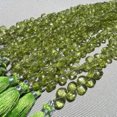 Sirag peridot briolete fatetate 6x5mm model 3 20cm