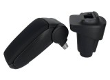 Cotiera Auto Premium Dedicata Fiat 500L (2012-2020) ALM - Negru, Rabatabila, Spatiu Depozitare Captusit