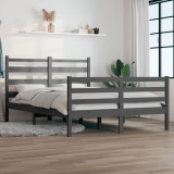 Cadru de pat, 160x200 cm, lemn masiv de pin, gri GartenMobel Dekor, vidaXL